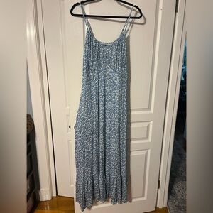 LANE BRYANT Floral Blue/Yellow/White Maxi Dress